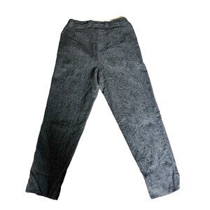 Vintage wool plaid gray pants, wool trouser pants for women
